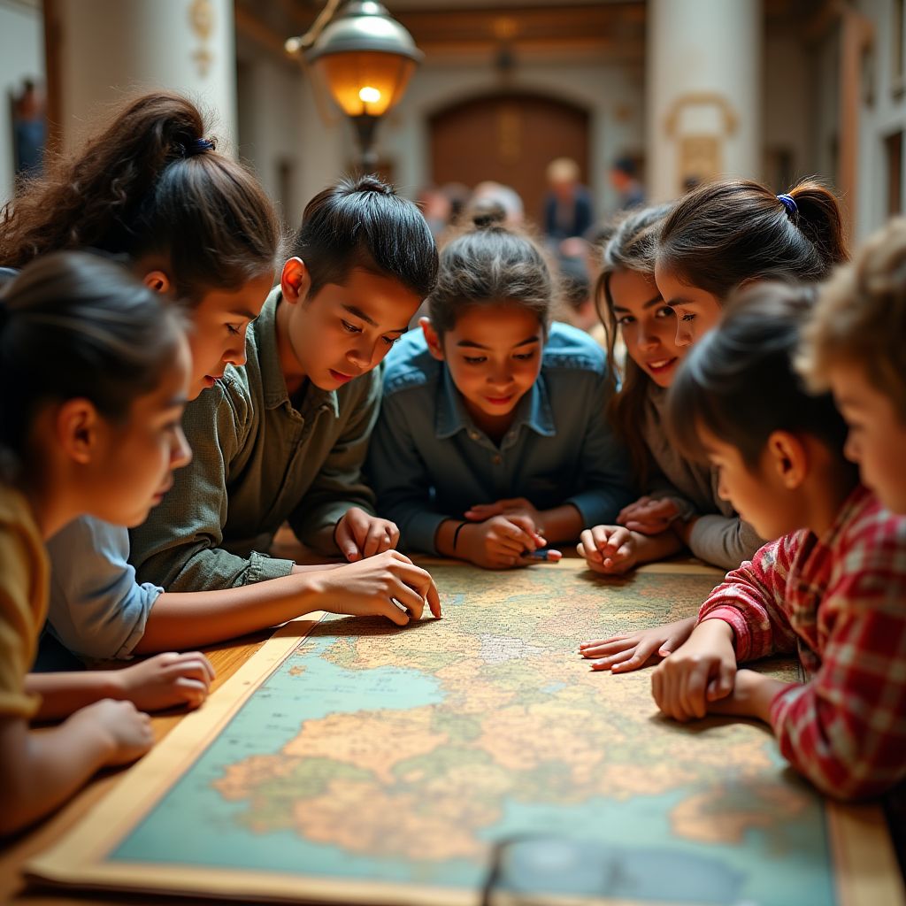 Inmersión cultural en una clase de inglés.